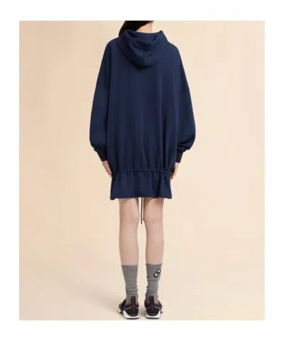 Marni Drawstring Mini Dress In Blue