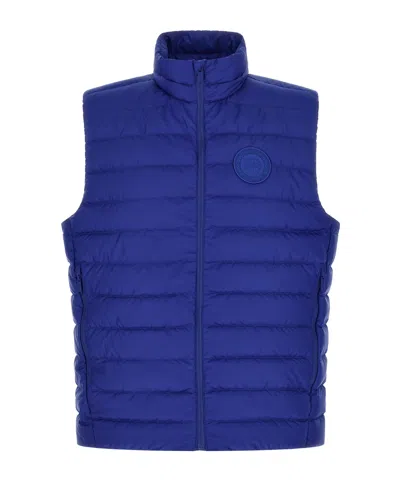 Canada Goose Men Electric Blue Polyester Sleeveless Stratus Down Jacket