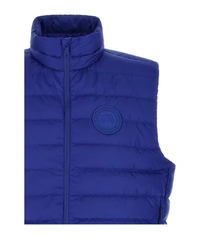 Canada Goose Men Electric Blue Polyester Sleeveless Stratus Down Jacket