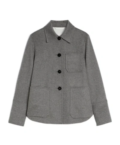 Jil Sander Patch-pocket Button-front Jacket In Gray