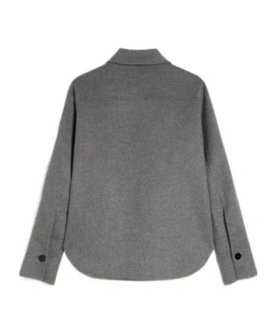 Jil Sander Patch-pocket Button-front Jacket In Gray