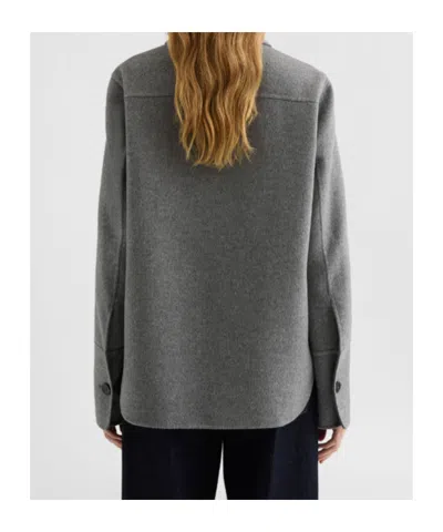 Jil Sander Patch-pocket Button-front Jacket In Gray