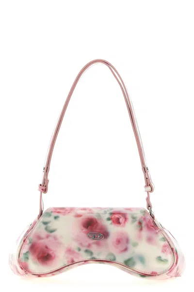 Diesel White And Pink Play Polyurethane Handbag In Neutral