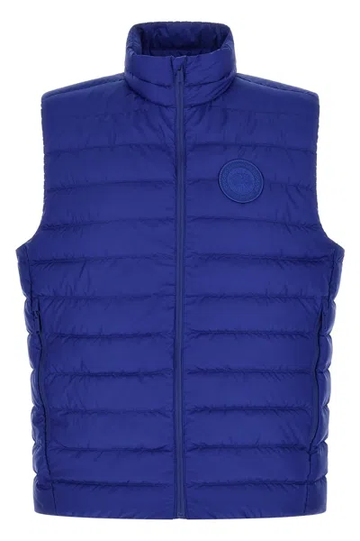 Canada Goose Men Electric Blue Polyester Sleeveless Stratus Down Jacket