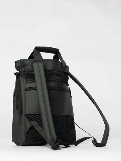 Rains Logo-print Multi-pocket Backpack In Black