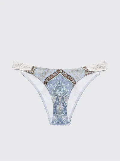 Zimmermann Wanderlust Scoop Lycra Bikini Bottom In Blue