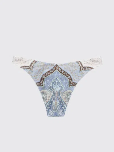 Zimmermann Wanderlust Scoop Lycra Bikini Bottom In Blue