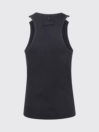 Jean Paul Gaultier Ribbed Tank Top With Overall Buckles Black