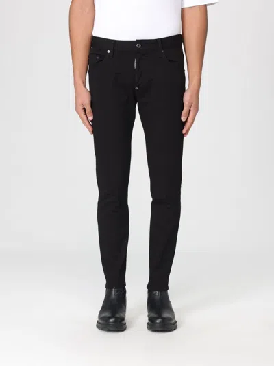 Dsquared2 Sleek Black Jeans With Comfortable Stretch Fabric And Modern Fit In Black
