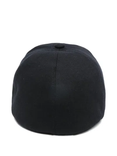 Corneliani Tonal Logo Cap In Black