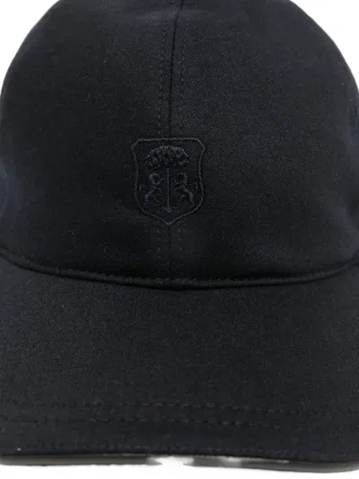 Corneliani Tonal Logo Cap In Black