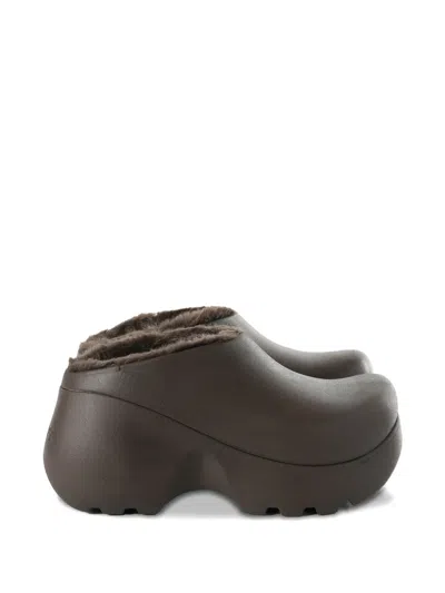 Crocs Platform Mules In Brown