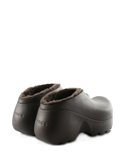 Crocs Platform Mules In Brown