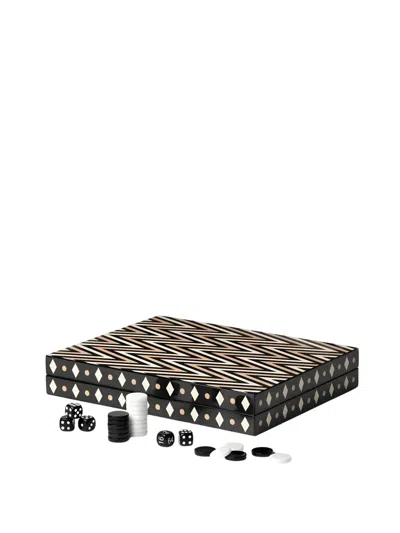 Printworks Lacquered Backgammon In Black