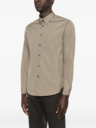 Corneliani Buttoned-fastening Shirt In Brown