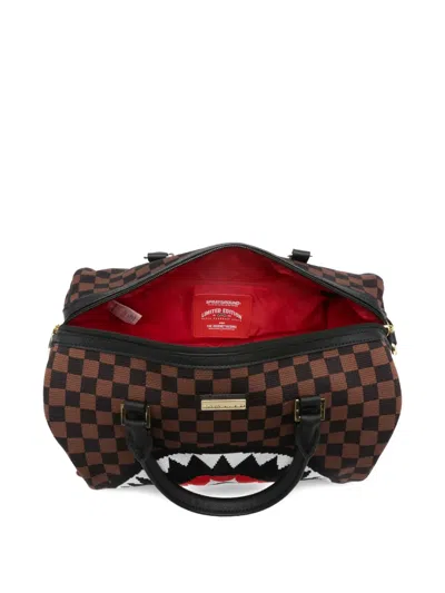 Sprayground Checkerboard-pattern Tote Bag In Brown