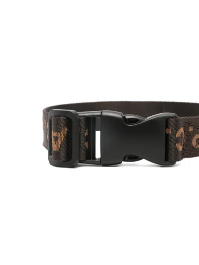A.p.c. Logo Adjustable Pet Collar In Brown