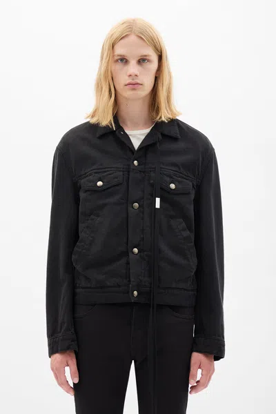 Ann Demeulemeester Single-breasted Long-sleeved Shirt In Black