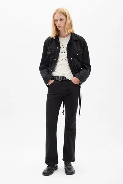 Ann Demeulemeester Single-breasted Long-sleeved Shirt In Black