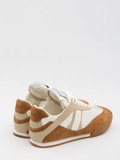 Chloé Chloe Chloe Kick Brown And White Sneakers In Mesh And Leather Women In Brown