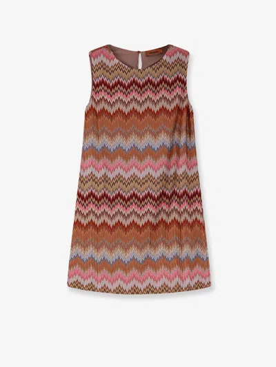 Missoni Mini-abito Senza Maniche In Viscosa Chevron In Multi