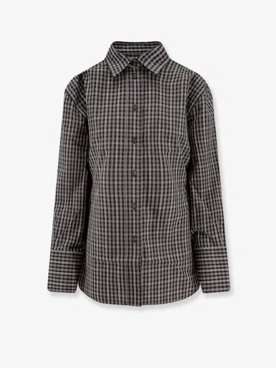 Rohe Multicolor Cotton Pattern Shirt In Brown