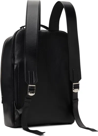 Tom Ford Black Grain Leather Minimal Backpack In Black