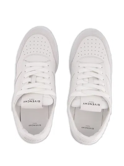 Givenchy White Calf Leather Bos Taurus Low Top Sneakers In Multi