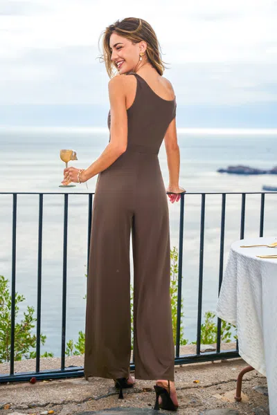 Cupshe Sharp Turn Brown Jumpsuit In Brown