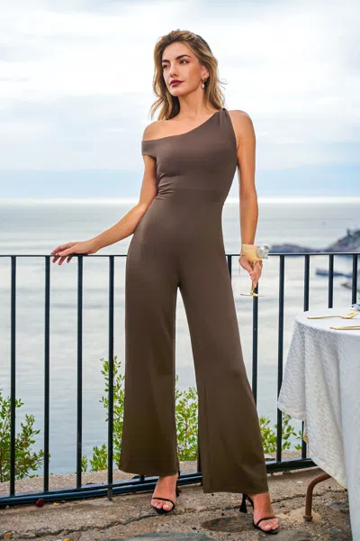Cupshe Sharp Turn Brown Jumpsuit In Brown