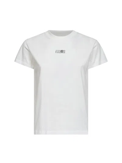 Mm6 Maison Margiela Mm6 By Maison Margiela Numeric Cotton Jersey T-shirt In White