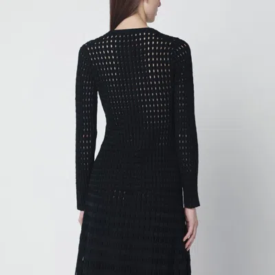 Simkhai Mabel Openwork Knit Cardigan Long Sleeves In Black