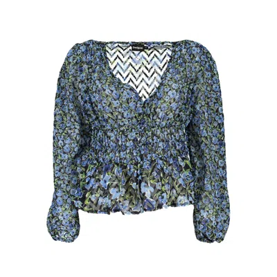 Desigual Blue Polyester Women Blouse In Blue