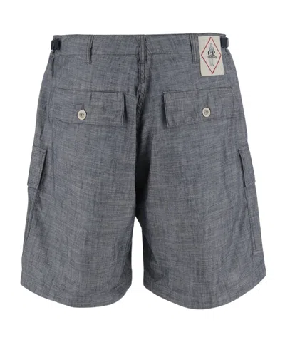 C.p. Company C.p.company Cargo Shorts In Chambray In Gray