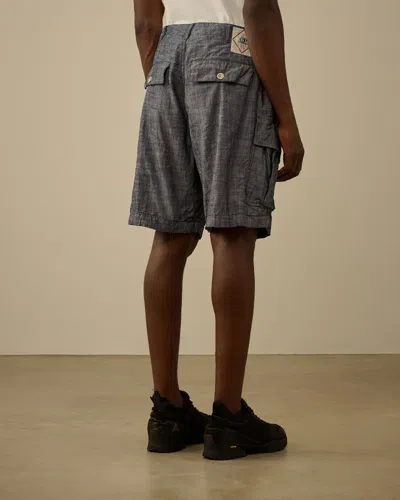 C.p. Company C.p.company Cargo Shorts In Chambray In Gray