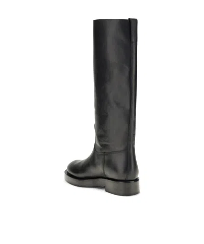 Paris Texas Nappa-leather Flat Boots In Black