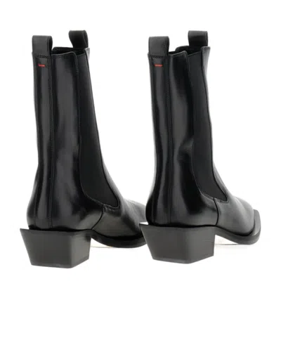 Aeyde Elegant Leather Ankle Boots For Women In Black