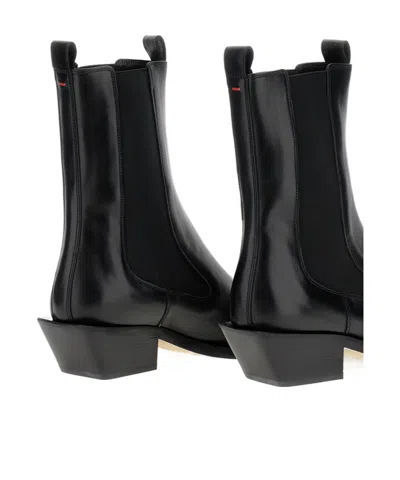 Aeyde Elegant Leather Ankle Boots For Women In Black