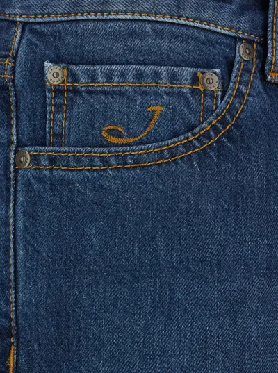 Jacob Cohen Sean Embroidered-pocket Jeans In Blue