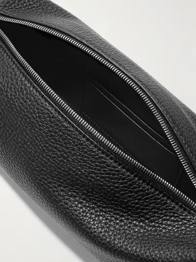 The Row Leather Clutch In Black