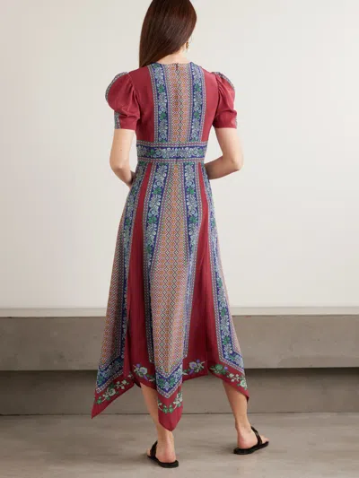 La Doublej Silk Printed Maxi Dress In Multi