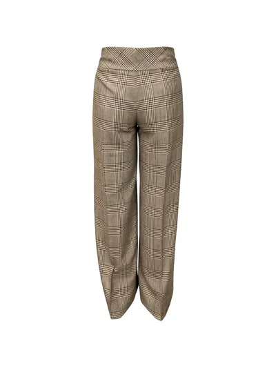 D Exterior Plaid Pattern Casual Pants In Gray