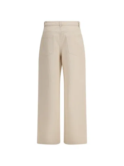 Rohe Beige Cotton Casual Pants In Neutral