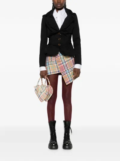 Vivienne Westwood Tailored Black Jacket With Notched Lapel And Flared Hem