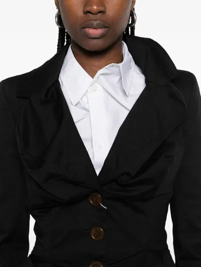 Vivienne Westwood Tailored Black Jacket With Notched Lapel And Flared Hem