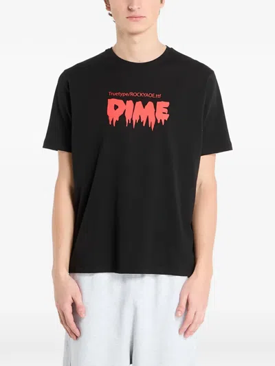 Dime Print T-shirt In Black
