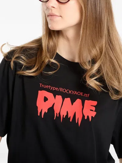 Dime Print T-shirt In Black