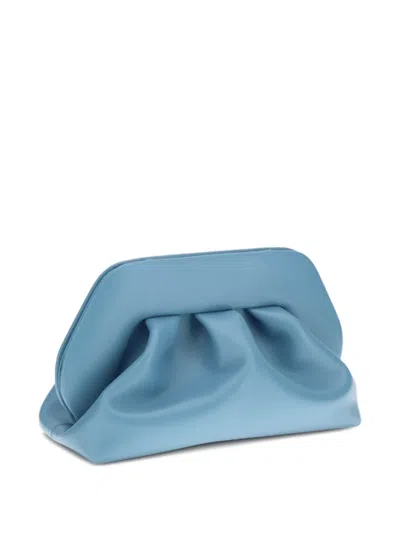 Themoirè Sculptural Medium Clutch With Removable Strap In Blue