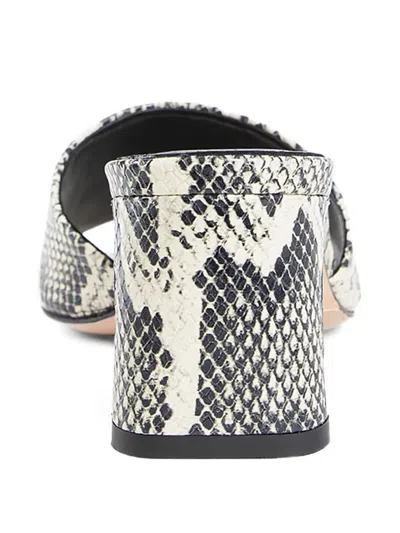 JEANIE SNAKE-PRINT MULES