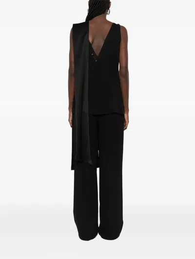 Esse Studios V-neck Top In Black